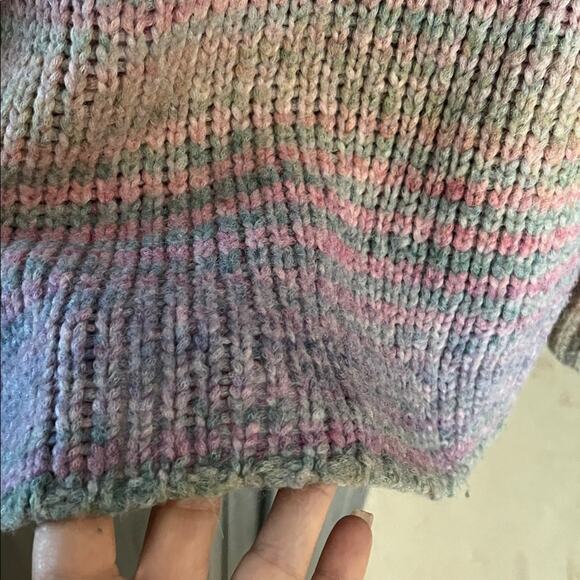 $425 LoveShackFancy Yumi Ruffle Alpaca wool Sweater L - Picture 12 of 13